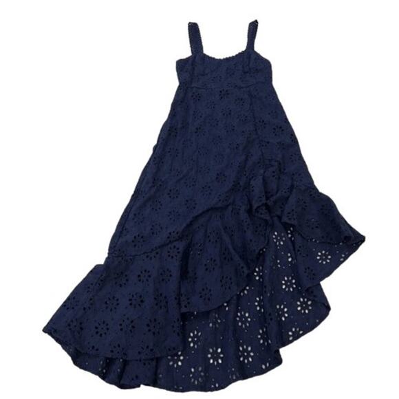 Lulu’s Adoring Days Navy Eyelet Dress Women’s L - Picture 3 of 12